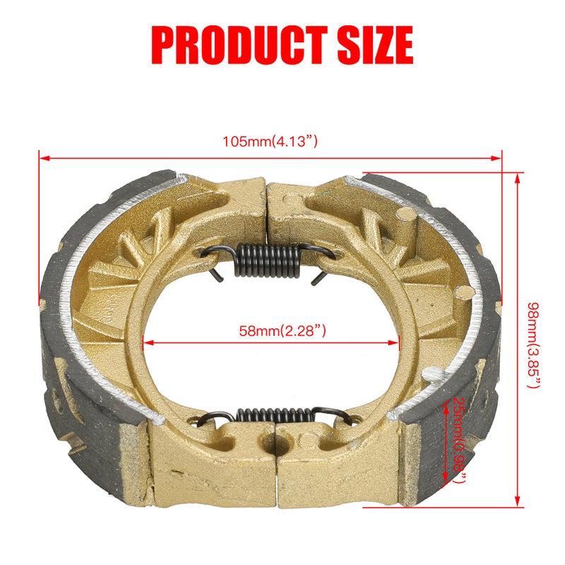 GREHUA CG125 105mm Drum Brake Shoes Pads Chain Tensioner Adjuster Kit for 212cc 196cc 6.5hp Coleman BT200X CT200U Trail 200 CT200U-EX Baja Warrior MB165 Massimo MB200 CRF70 Motorsports Mini Bike Parts - Image 5